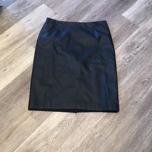 Black leather skirt